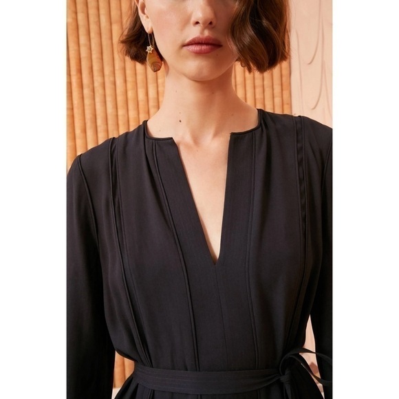 NWT Ulla Johnson Midi Long-Sleeve Navy Asilia Dress - Picture 4 of 7